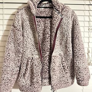 Cozy, Sherpa Zip-up with Hood